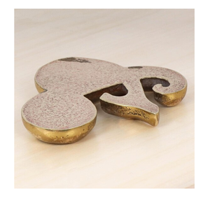 Unique Rectangle Block For Office tabletop Item Wholesale Price Brass paper Weight - Product Image 6