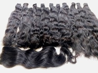 Lot de Cheveux Humains de Haute Qualité, Double Trame, Ondulés Naturels, Cheveux Vierges Bruts Non Traités, Idéal pour Extensions et Perruques