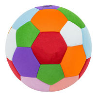Pelota suave y colorida SFIVE para niños, pelota de juguete ligera con patrón hexagonal