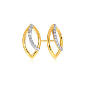 Pendientes de Diamantes en Forma de Corazón, Chapados en Oro Amarillo, Joyería Romántica para Uso Diario para Mujer, Diamantes Cultivados en Laboratorio de Color H - Product Image 3