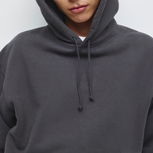 เสื้อฮู้ดดี้ผู้ชายไซส์ใหญ่ สีพื้น ผ้าโพลีเอสเตอร์/คอตตอนผสม ผ้าฟลีซ สวมใส่สบายๆ สำหรับฤดูใบไม้ร่วง ความยาวปกติ รับผลิตแบบ OEM - Product Image 3