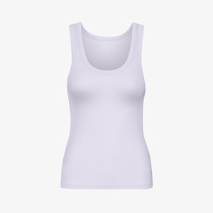 Débardeur en tricot lavande pour femme, col rond, couleur unie, respirant, longueur normale, style minimaliste - Product Image 5