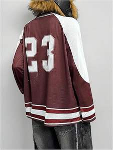 Camiseta de Fútbol de Malla Personalizada de Talla Grande, Manga Larga, Estilo Urbano, con Número Impreso, Unisex, Proveedor Mayorista OEM ODM - Product Image 5