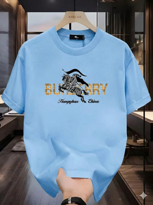 Camiseta de algodón 100% puro para hombre, camiseta de lujo con estampado de letras, camiseta de manga corta de alta calidad, camiseta de marca Streetwear - Product Image 4