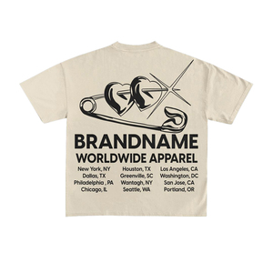 Camiseta de Hombre BRANDNAME, Personalizable, Corte Regular, Manga Corta, Cuello Redondo, Estilo Urbano, Estampado, 100% Algodón, Logotipo Tejido en la Parte Delantera - Product Image 4