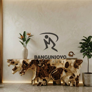 Solid Wood <b>Console</b> <b>Table</b> Handmade <b>Rustic</b> Modern Design Living Room Furniture Hall Entryway Decor - Product Image 1