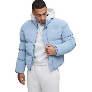 Veste d'hiver rembourrée en duvet pour homme, surdimensionnée, à capuche, personnalisée en gros - Product Image 1