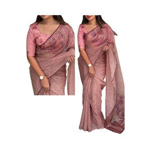 Sumérjase en la herencia y la gracia con estos saris de bajo precio sin comprometer el estilo o la calidad para fiestas y bodas - Product Image 1