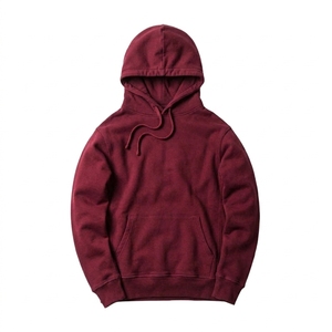 Unisex Heavyweight Cotton Fleece <b>Hoodie</b> Embroidered Box Logo Winter Pullover Sweatshirt Eco Friendly Black <b>Red</b> Pink Streetwear - Product Image 1