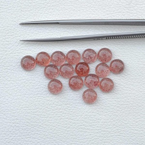 Tendance fait à la main rouge fraise Quartz 4mm à 10mm rond Cabochons pierre précieuse AAA qualité Quartz naturel bijoux en pierres précieuses en vrac - Product Image 3