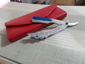 มีดโกนหนวดแบบแมนนวล คุณภาพสูง ระดับพรีเมียม ใบมีดโลหะตรง ปลอดภัย สำหรับผู้ชาย มีดโกนแบบใบมีดเดี่ยว สำหรับช่างตัดผมมืออาชีพ - Product Image 6