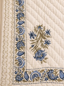 Hand Block Print Cotton Razai <b>Quilt</b> Reversible Jaipuri <b>Indian</b> Bedding - Product Image 5