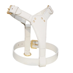 Comfortable Leather <b>Dog</b> <b>Harness</b> with Adjustable Fit, Reinforced Straps, Secure Metal Hardware, and Leash Attachment for Daily - Product Image 1