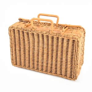Bolso de mano para hombre, maleta de viaje con forma de baúl, maletas tipo cesta, gran oferta, maleta de equipaje de ratán natural - Product Image 4