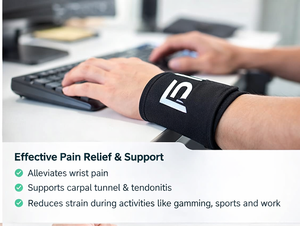 Sangle de soutien du poignet réglable en néoprène, attelle élastique pour la musculation, soulagement de la douleur liée à la tendinite, au syndrome du canal carpien et à l'arthrite - Product Image 4