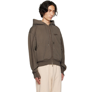 Sudadera Personalizada OEM Extra Grande de Tela Gruesa con Pedrería en los Puños, Estilo Vintage Ecológico para Invierno, Diseño Todo en Uno - Product Image 5