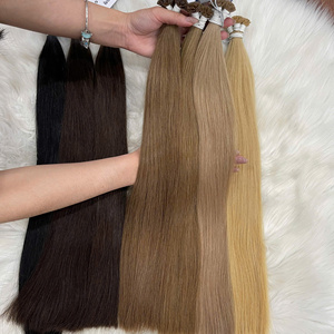 Extensions de cheveux humains à kératine à pointe plate de qualité supérieure, couleur Piano, ondulées naturelles, double épaisseur, 8-32 pouces, fournisseur en gros - Product Image 3