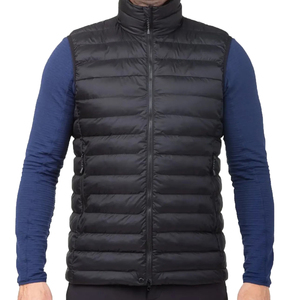 Gilet matelassé sans manches noir uni, respirant, coupe-vent, de haute qualité, design simple, pour hommes, fabricant professionnel, vêtements d'hiver - Product Image 1