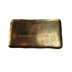 Plateau de service en forme de rectangle en fonte d'aluminium Plateau de service décoratif fait à la main Plateau de conception classique - Product Image 3