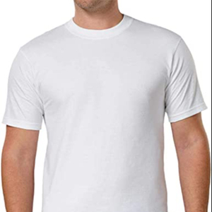 T-shirt blanc pour homme à col rond 220 GSM avec logo sur le devant, 100% coton, séchage rapide, respirant, confortable - Product Image 1