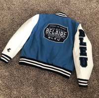 Nouvelle veste de baseball universitaire personnalisée pour femme, veste universitaire à manches longues, épaules tombantes, 100 % laine