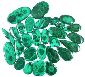 อัญมณี Malachite ธรรมชาติขายส่งจำนวนมากทำด้วยมือ Cabochon มากอัญมณีทำ - Product Image 4