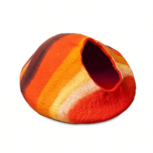 ที่นอนแมวแบบถ้ำทำจากผ้าสักหลาดหลากสี - Product Image 2