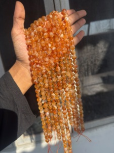 Cuentas de Citrino Natural Premium en Hilo, Cuentas de Piedras Preciosas de Cristal Dorado de Alta Calidad, Proveedor Mayorista a Granel - Product Image 1