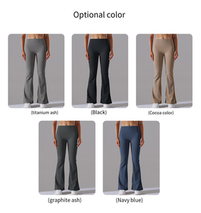 กางเกงโยคะเอวสูงทรงขาบานผ้ายืดพิมพ์ลายสำหรับผู้หญิง ขายส่งแบบกำหนดเองได้ - Product Image 6