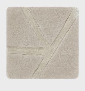 Luxury <b>Plush</b> Hand Tufted Geometric Rug Modern Ivory Wool Contemporary Abstract Handmade Designer Floor Rug - Product Image 5