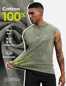 Débardeurs Homme Personnalisés à Logo Brodé Respirants Coupe Musclée Unie Sans Manches pour Entraînement en Mélange Polyester/Coton – Prix Usine - Product Image 2