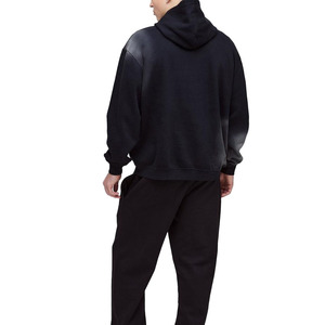 Sudadera con Capucha Extra Grande, Color Sólido, Felpa de Algodón, Informal, para Otoño, Tejida, Transpirable, con Bolsillos - Product Image 2
