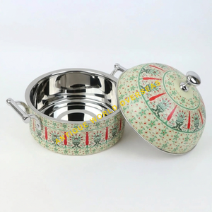 Olla de Acero Inoxidable Duradera y Aislada, con Patrón de Mosaico Árabe Colorido, Interior Antiadherente con Revestimiento de Esmalte, Cacerola de Lujo - Product Image 3