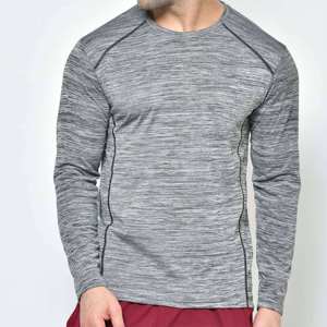 Compression Slim Fit <b>Tight</b> Men Fitness Wear Quick Dry Custom Long Sleeve Gym Rashgaurd Workout Men - Product Image 3