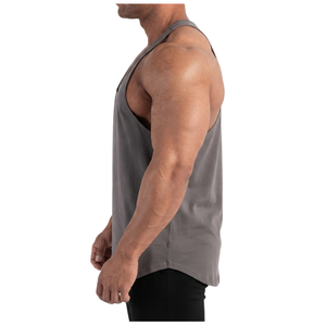 Débardeur en coton et fibre de bambou noir et blanc à col en V, sans manches, respirant, vêtements de sport pour hommes, gilet de musculation de haute qualité - Product Image 2