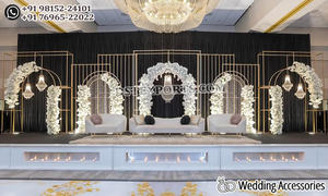 Wedding Decor Designer <b>Metal</b> Screens in Laser Pattern <b>Metal</b> Arch Wedding Backdrop for <b>Grid</b> Screen Laser Cut <b>Metal</b> Props Denmark - Product Image 2