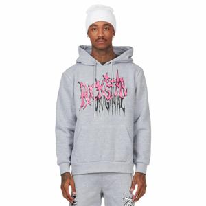 Conjunto Deportivo Gris con Capucha para Hombre, 2 Piezas, Sudadera y Pantalones con Estampado de Letras, Estilo Hip Hop - Product Image 6