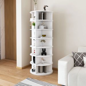 Scarpiera Girevole a 7 Livelli Autoportante, Organizzatore Rotante a 360 Gradi in Materiale PP, Contiene 28 Paia di Scarpe e Borse - Product Image 5