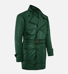 New Best High Style Winter <b>Men's</b> Fish <b>Leather</b> Filled Coat Brown Regular Customized Design Quick Dry Breathable 100% Quality - Product Image 6