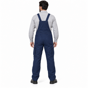 Salopette ignifuge respirante en coton et polyester pour équipes d'entretien industriel, vêtements de travail personnalisés, vente en gros de haute qualité - Product Image 4