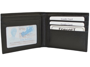 Coronet <b>Men's</b> Slim Bifold <b>Wallet</b> Pu Material Multi-Card Holder Minimalist Design Fold Closure Short Length - Product Image 3