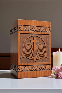 Handcrafted Rosewood American Style Eco-Friendly Durable Book Urn Personalized <b>Memorial</b> Keepsake <b>Box</b> for Cremation Ashes 200-220 - Product Image 2