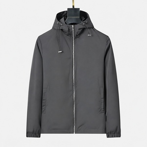 Premium Quality Hooded Winter Jacket for <b>Men</b> Custom Waterproof Windbreaker Zip-Up <b>Rain</b> <b>Coat</b> with Front Logo - Product Image 2