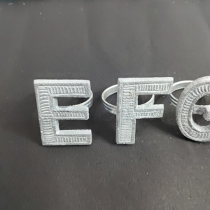 Anillo de Servilleta de Lujo con Letra Inicial E F G H, Soporte de Servilleta de Metal de Aluminio de una Sola Pieza para Decoración de Mesa de Banquete de Hotel - Product Image 2