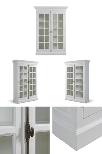 Vitrina de Madera de Teca Sólida, Ecológica y Duradera, con Puerta de Vidrio, para Almacenamiento y Exhibición, Clásica para Sala de Estar o Dormitorio - Product Image 5