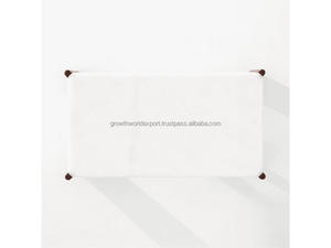 Luxury White Quartz Coffee Table with <b>Solid</b> <b>Wood</b> Base Modern Minimalist Center Table for Living Room Premium Quartz Top Coffee - Product Image 2