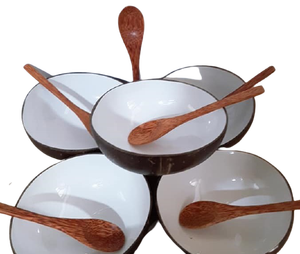 Cuenco de Cáscara de Coco Disponible para Uso Doméstico, Diseño Zen Asiático Ecológico, Mercancía Artesanal a Granel, Puntos de Venta al por Mayor - Product Image 4