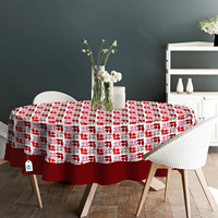 Nappe élégante en coton tissé 100 % avec imprimé floral, toucher doux, personnalisable, couverture décorative pour tables à manger modernes