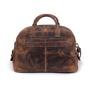 Sac de sport tendance en cuir véritable avec fermeture éclair, capacité de 36 à 55 L, idéal pour la gym, les sports, les affaires et les voyages de week-end - Product Image 5