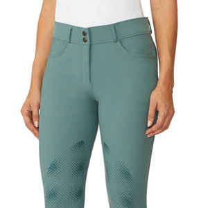 Pantalones de equitación para mujer, tipo Jodhpur y Breeches, con asiento completo de silicona y estampado, color verde, venta al por mayor de fábrica - Product Image 5